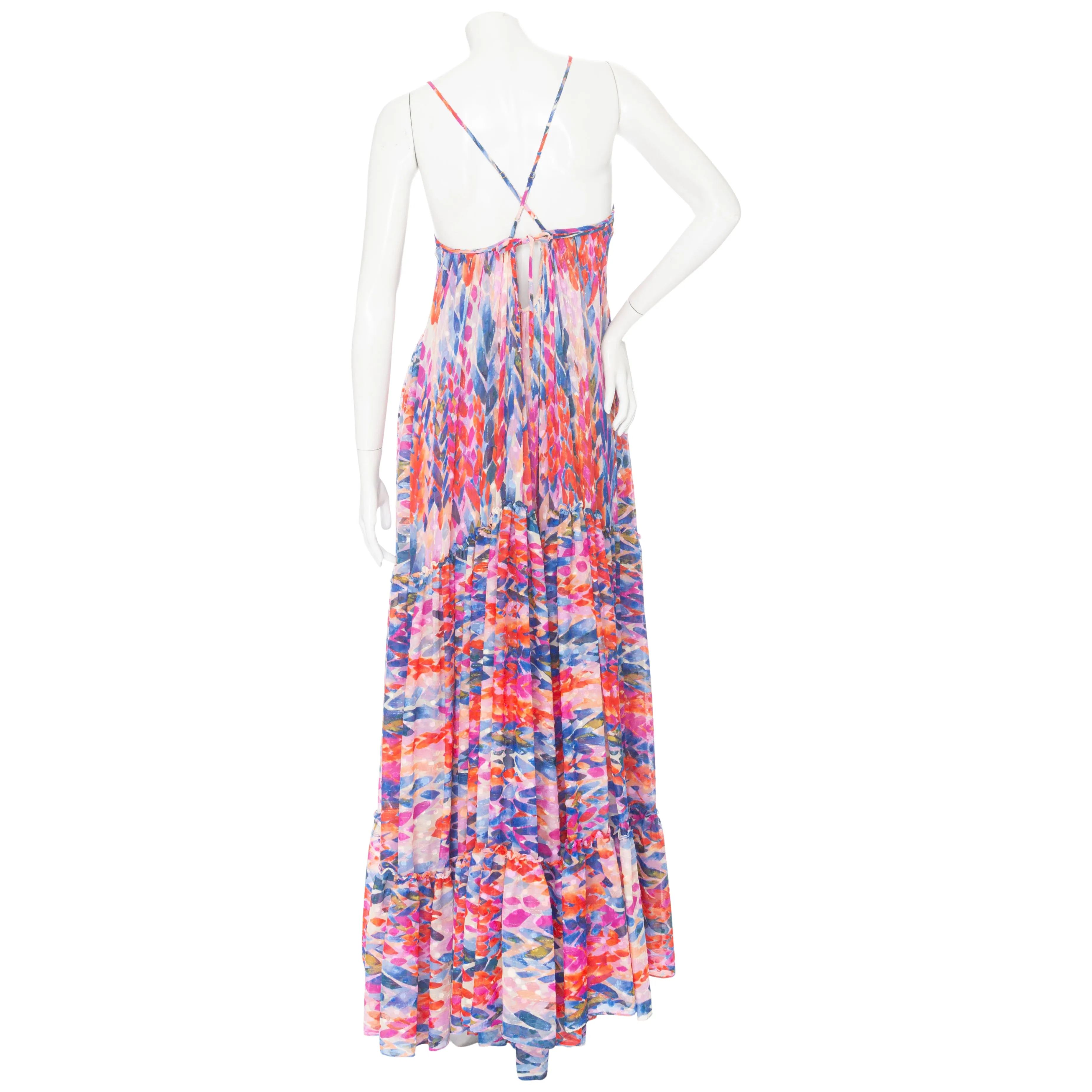 Kalita Feathers of Corfu Multicolored Maxi Dress