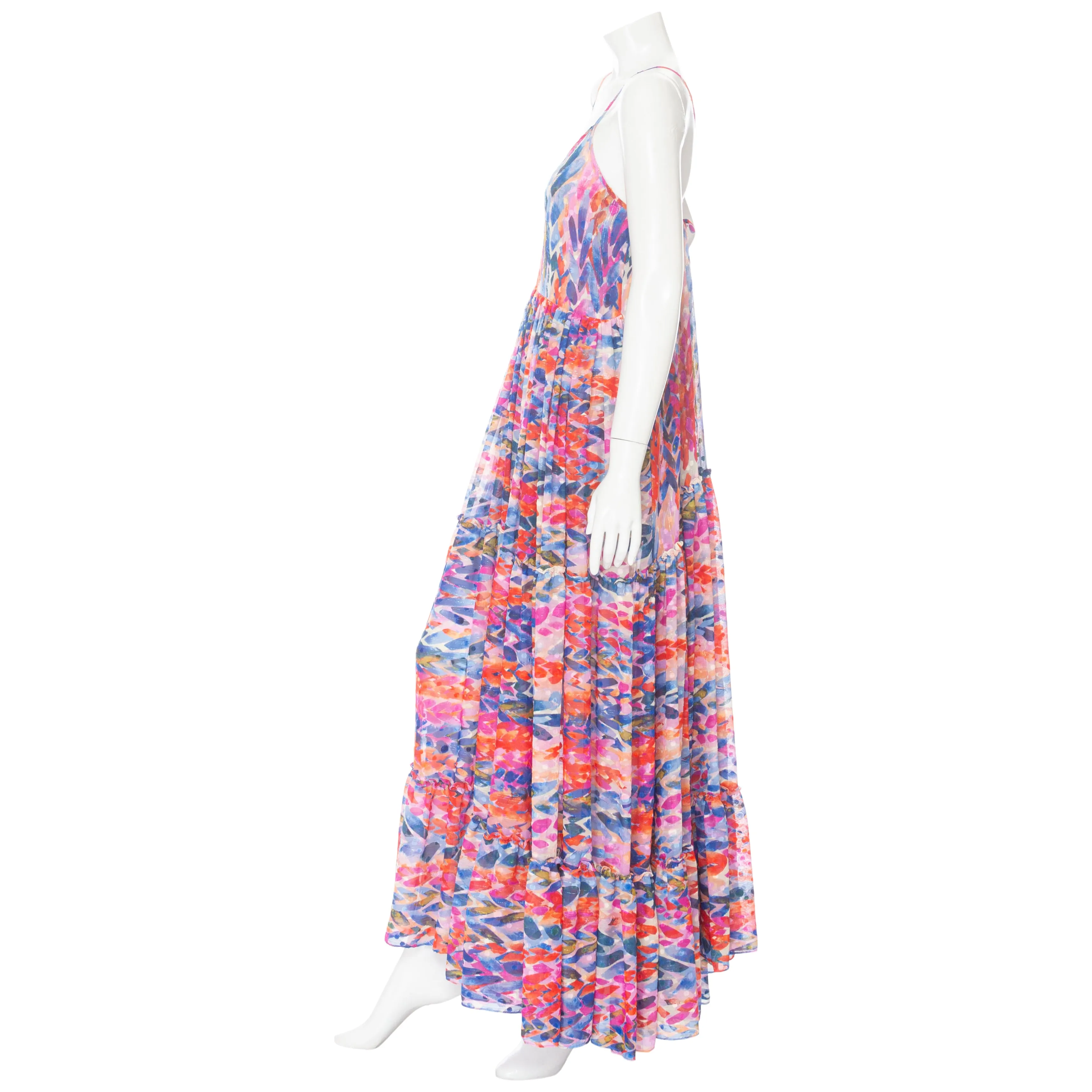 Kalita Feathers of Corfu Multicolored Maxi Dress