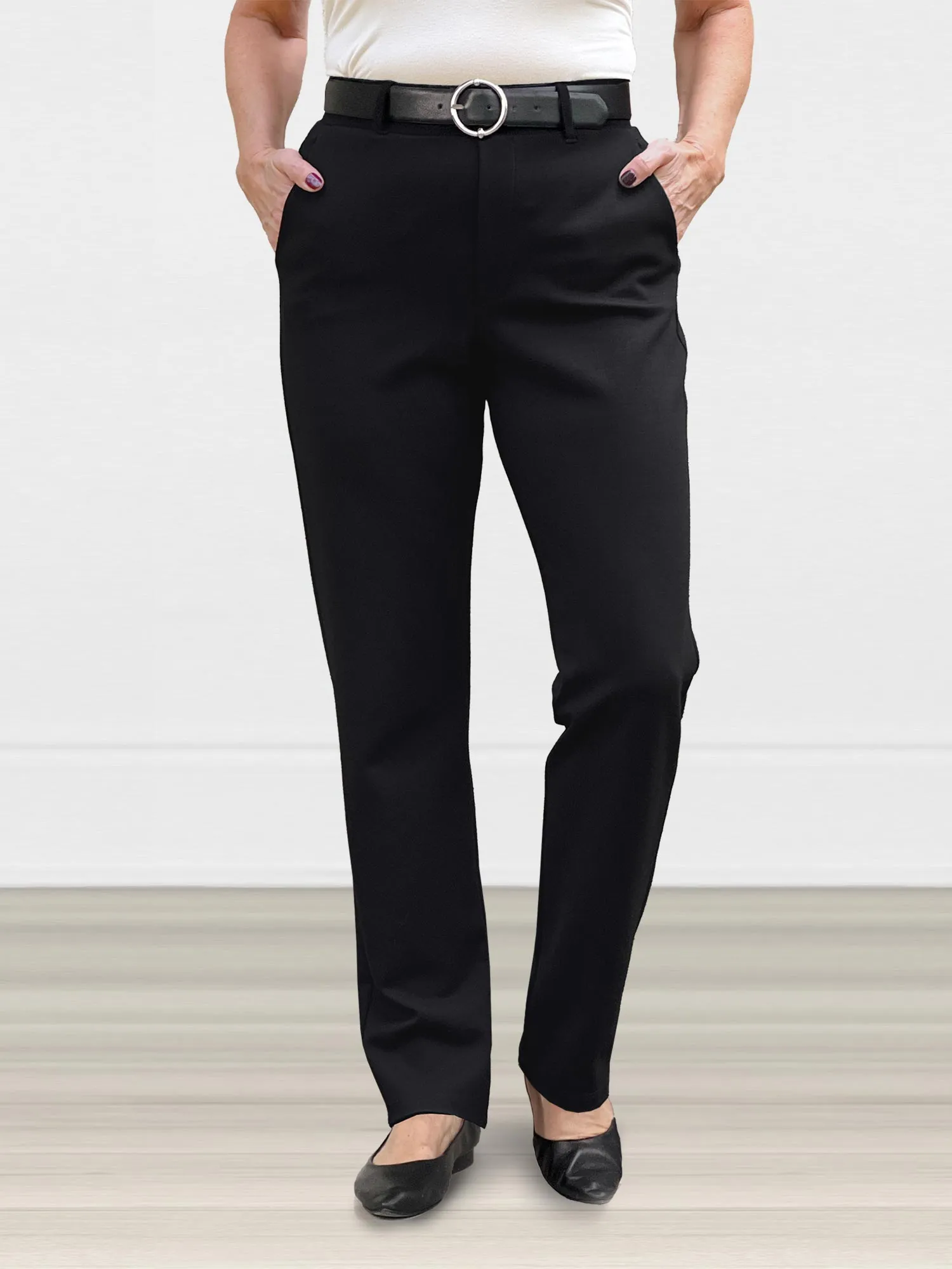 Keltie ponte mid-rise slim pant - FINAL SALE