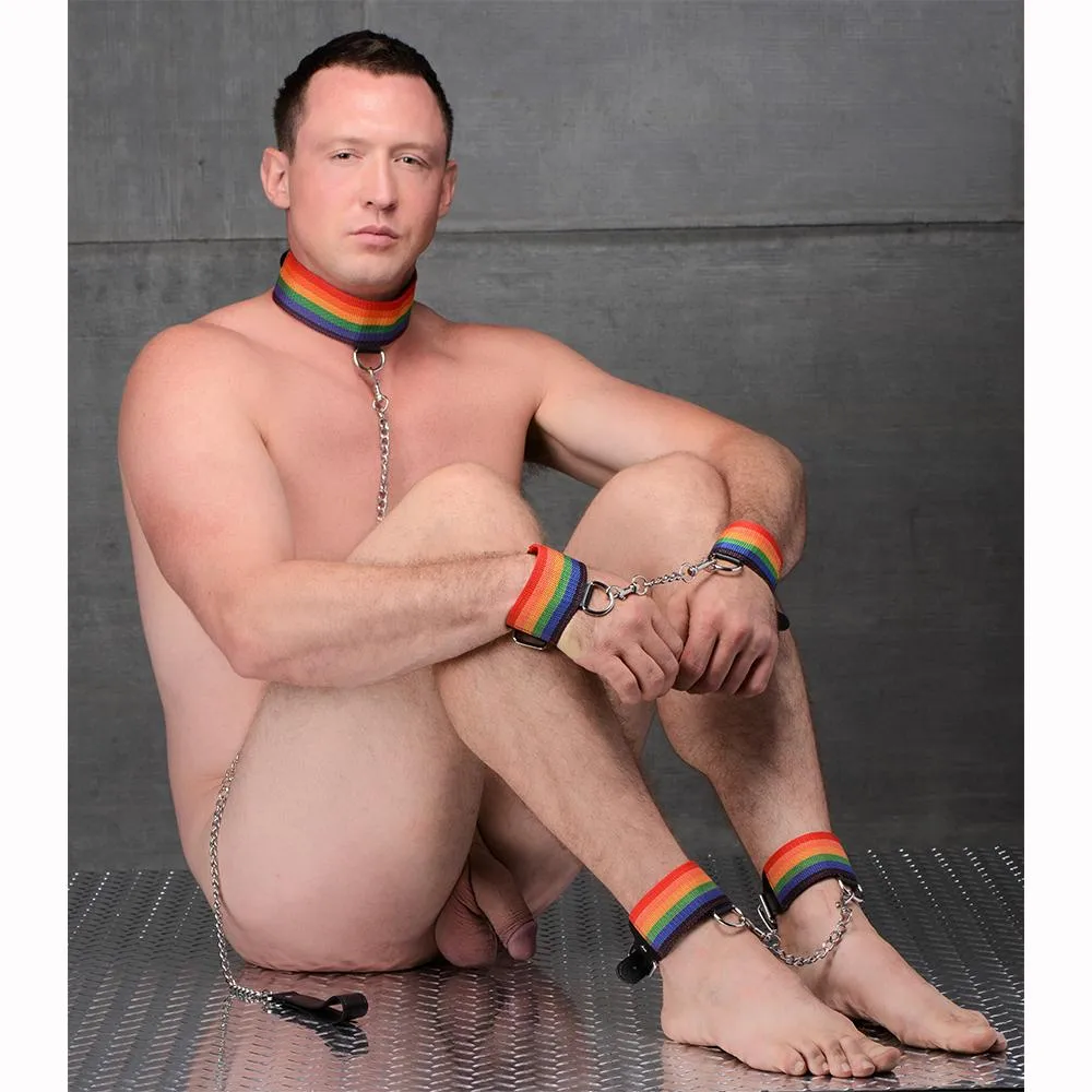 Kinky Pride Rainbow Bondage Set