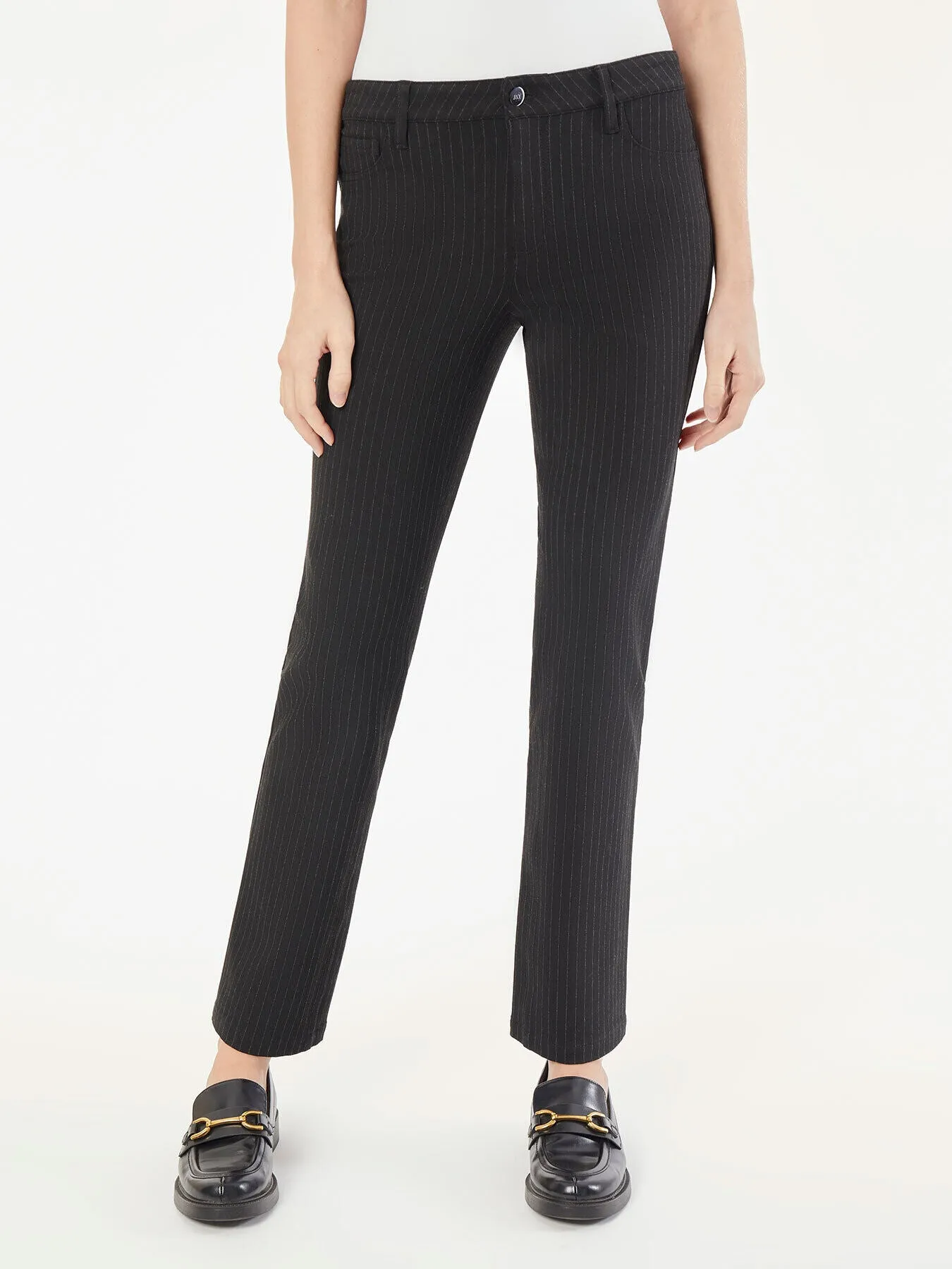 Lexington Pinstripe Straight Leg Jeans