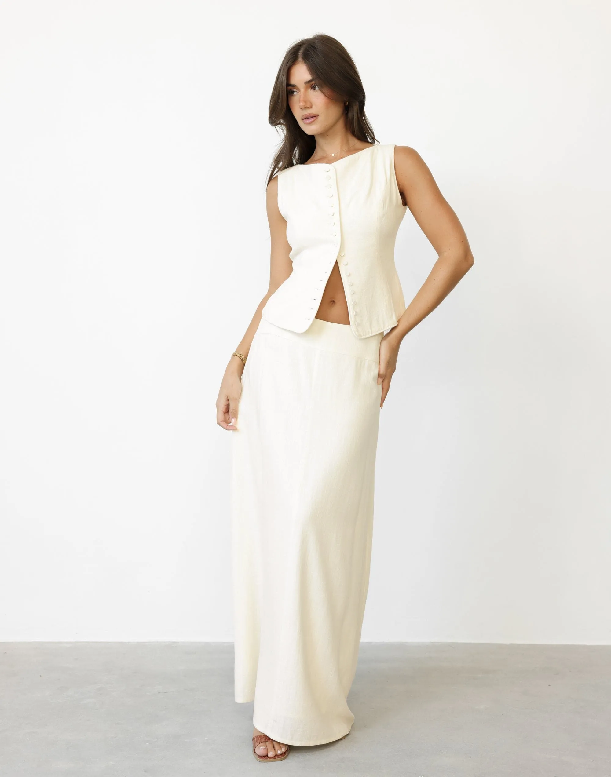 Lillian Maxi Skirt (Milk)