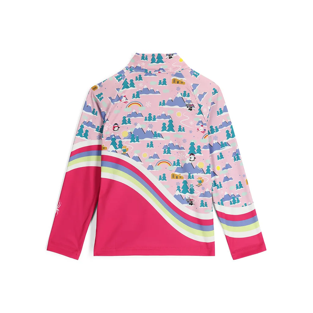 Little Girls Reflect Half Zip - Petal Pink