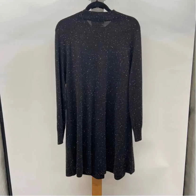 Loft Women's Size L Black Flecked Dress