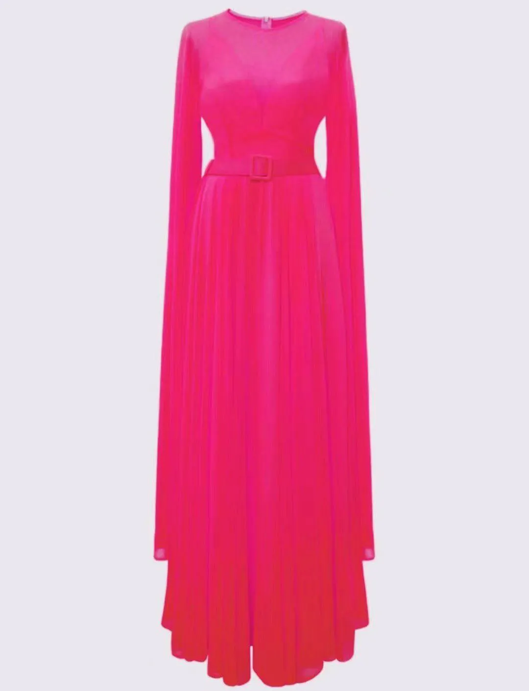 Lottie Long Sleeve Chiffon Ruffles Maxi Dress