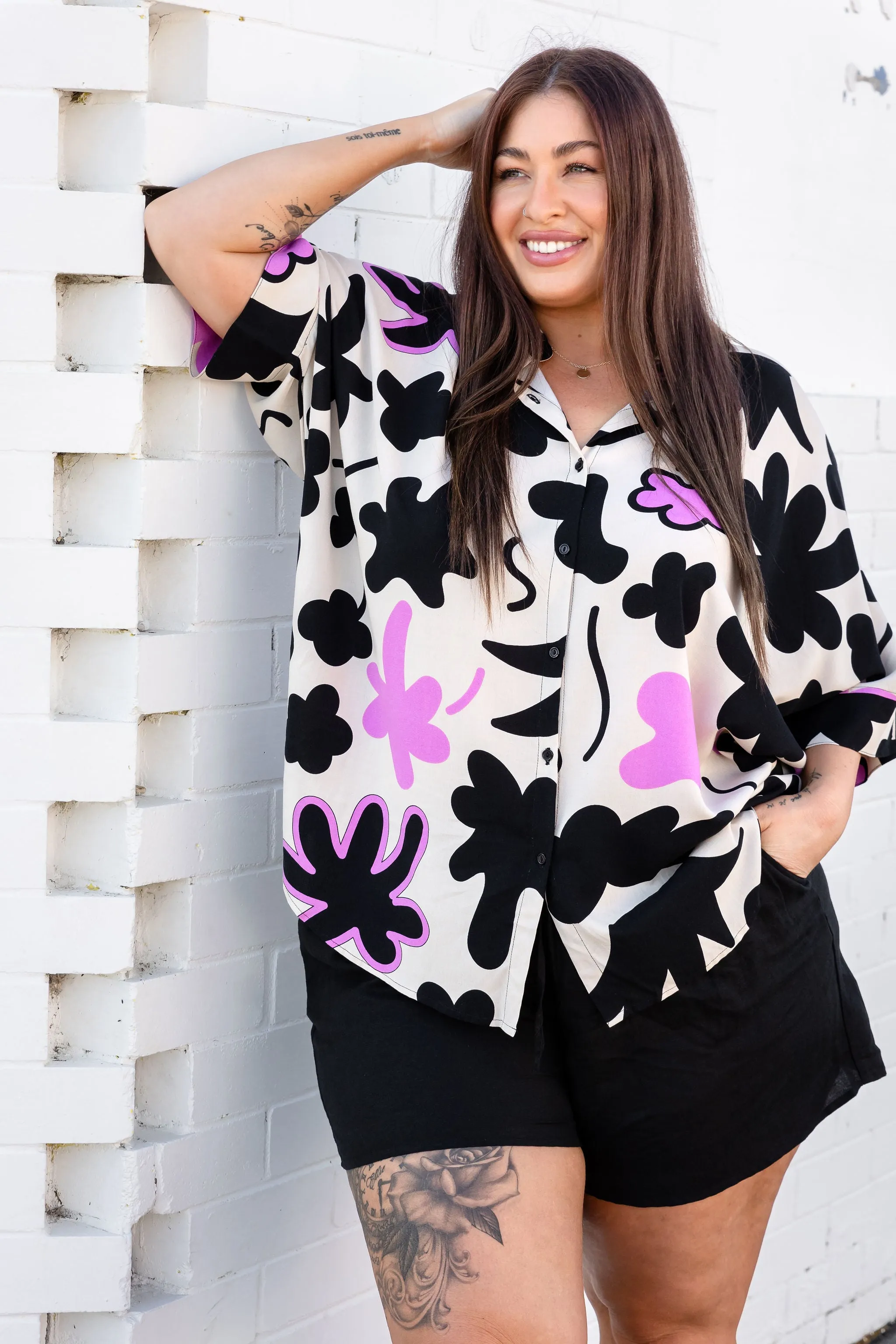 Marlo Shirt in Black Blossom