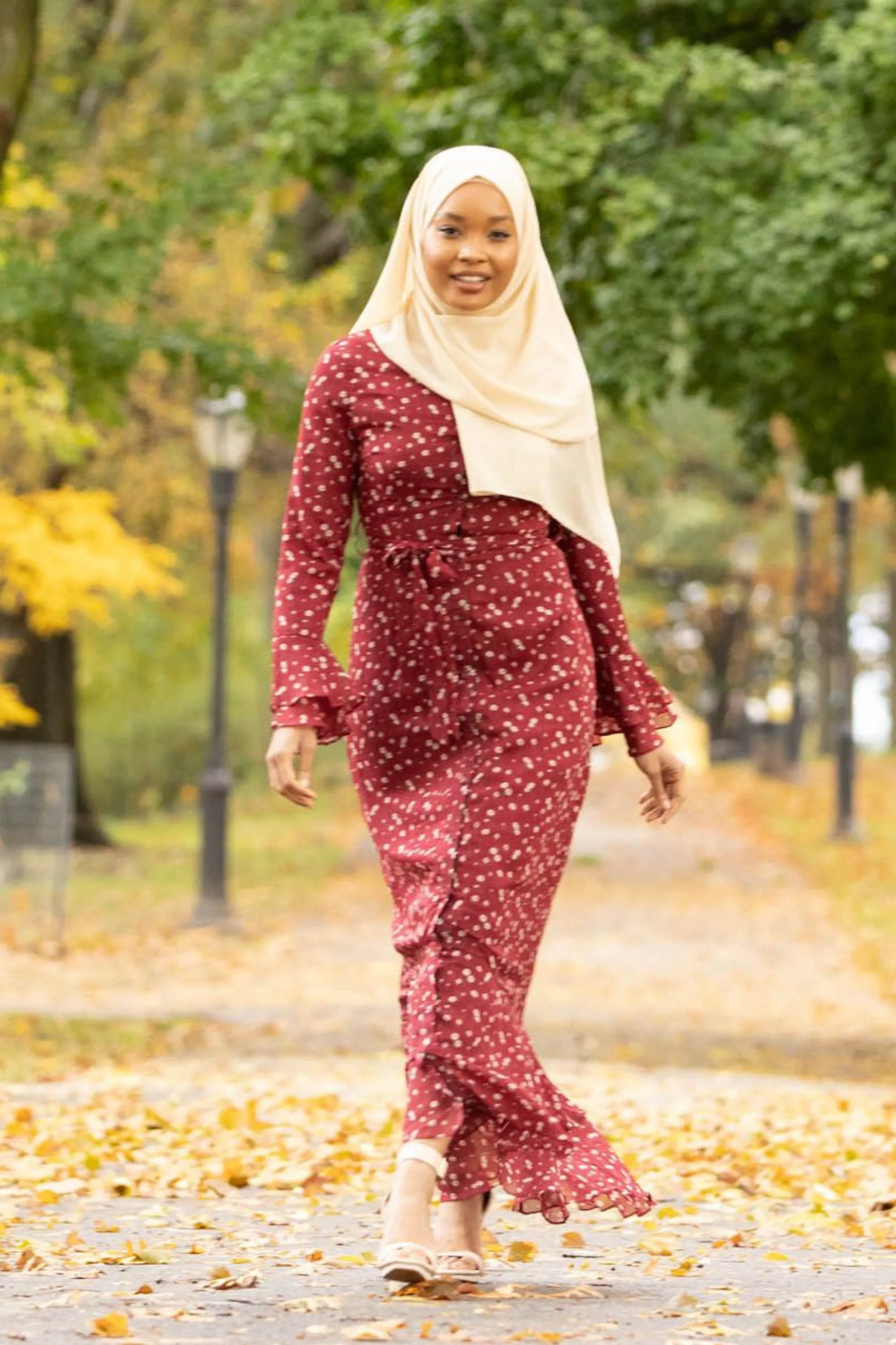 Maroon Daisy Button Down Maxi Dress-CLEARANCE