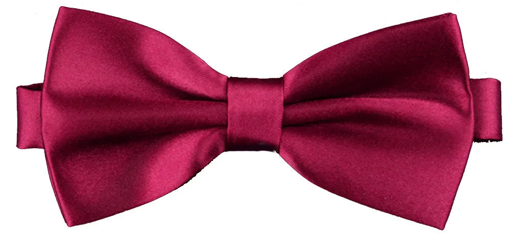 Maroon Red [Silky Smooth] - Bow Tie and Pocket Square Matching Set