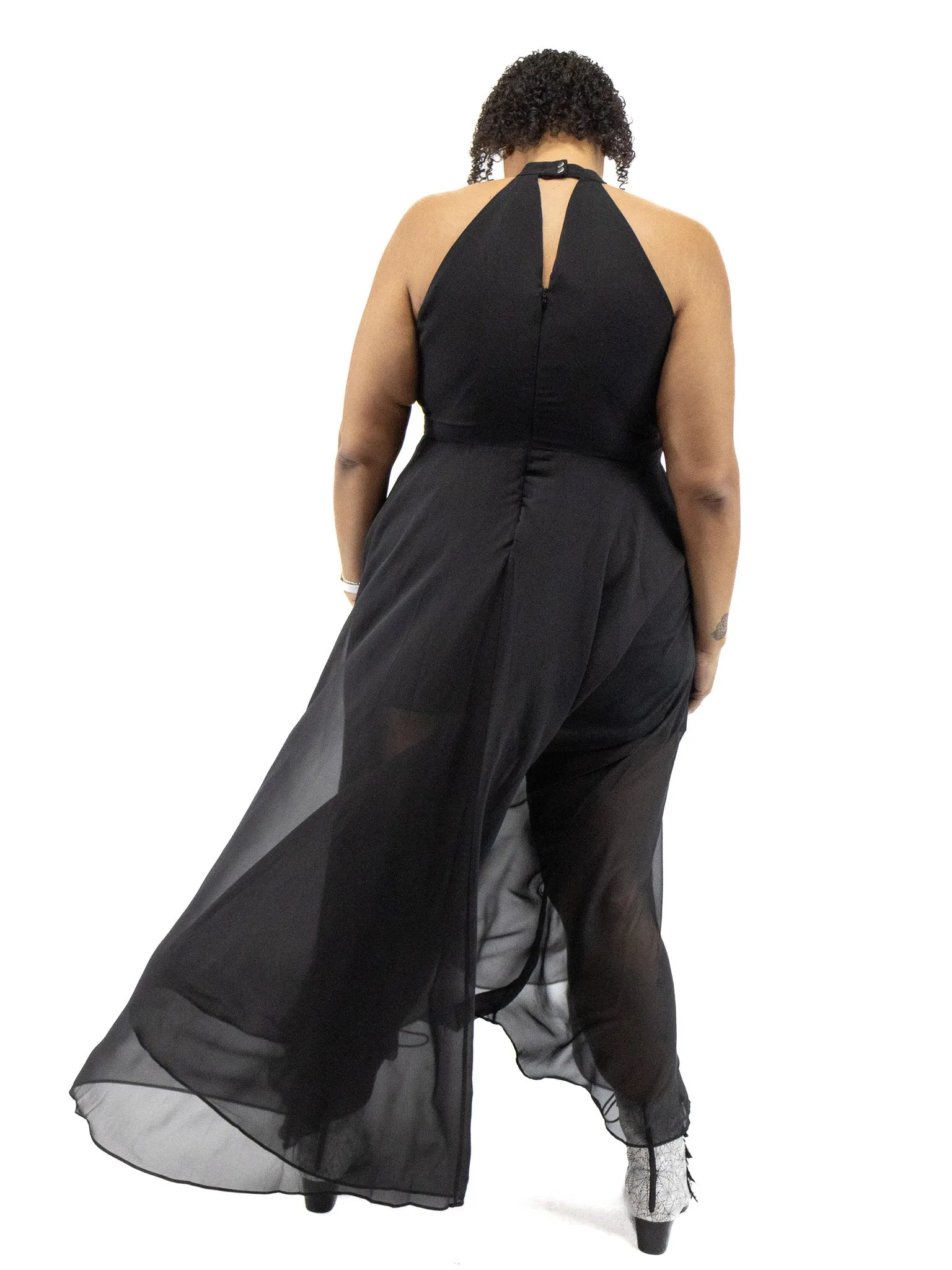 Meggy Ruched Harness Gown