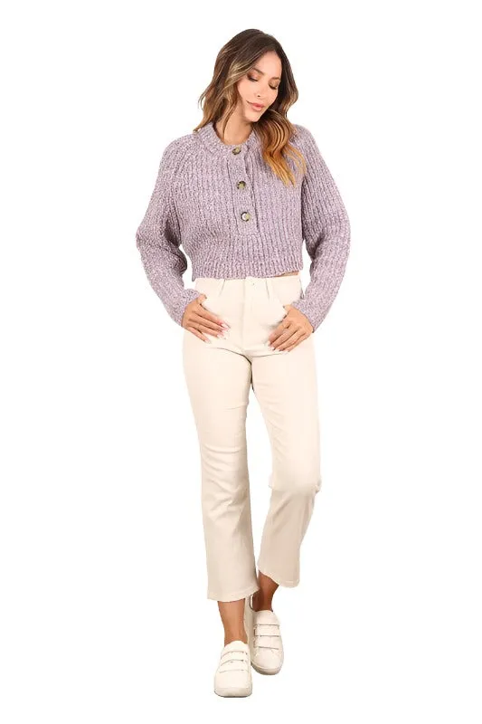 Melange multicolor sweater top