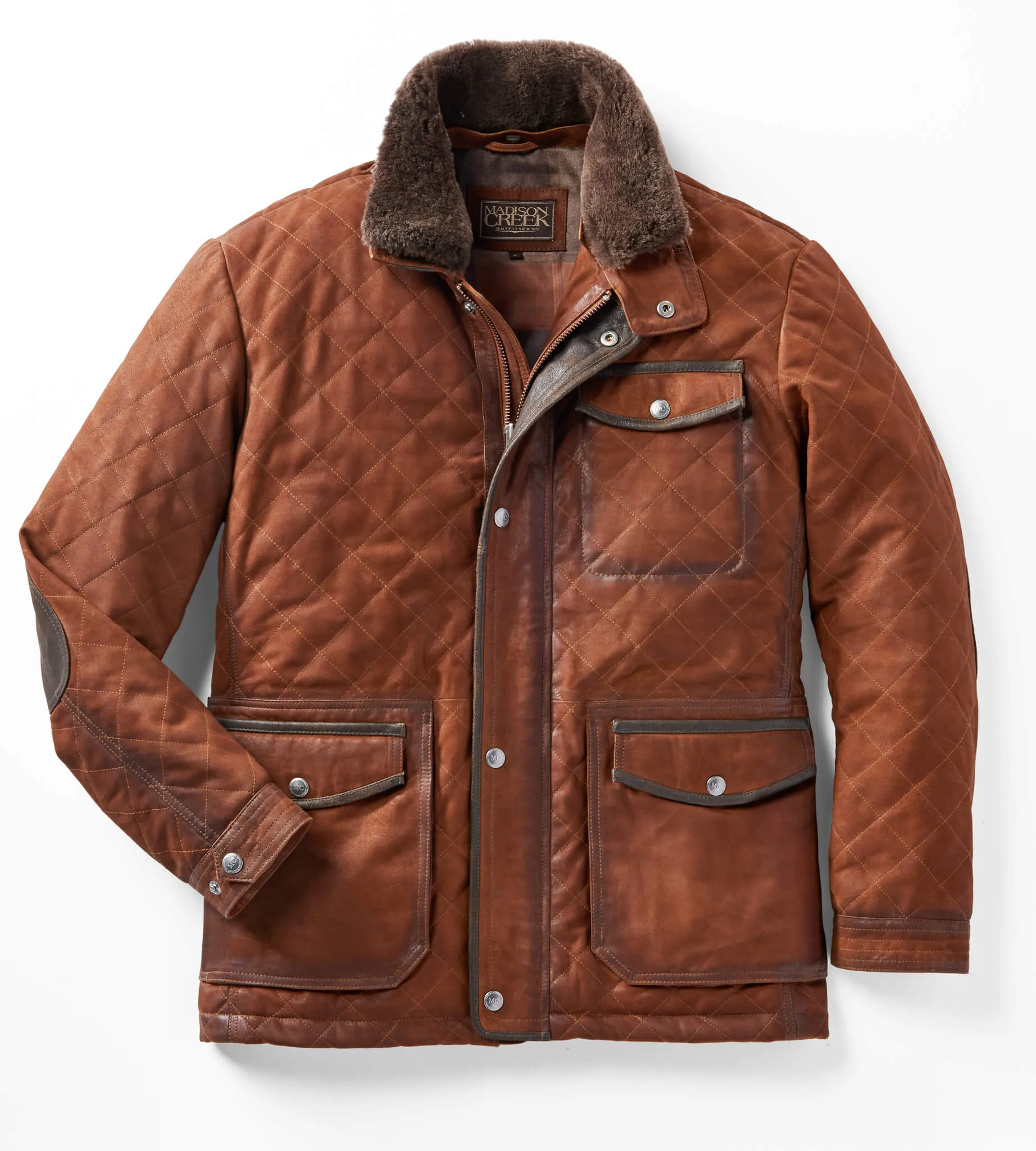 Men's Madison Creek | Sedona Leather Jacket | Bourbon