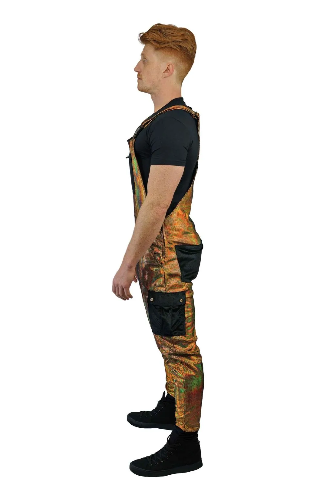 Mens Slim Fit Overalls - Gold Rush