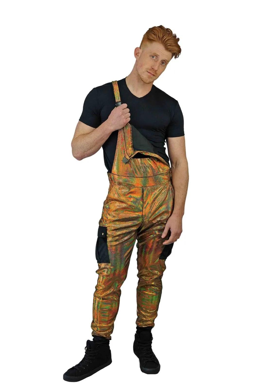 Mens Slim Fit Overalls - Gold Rush