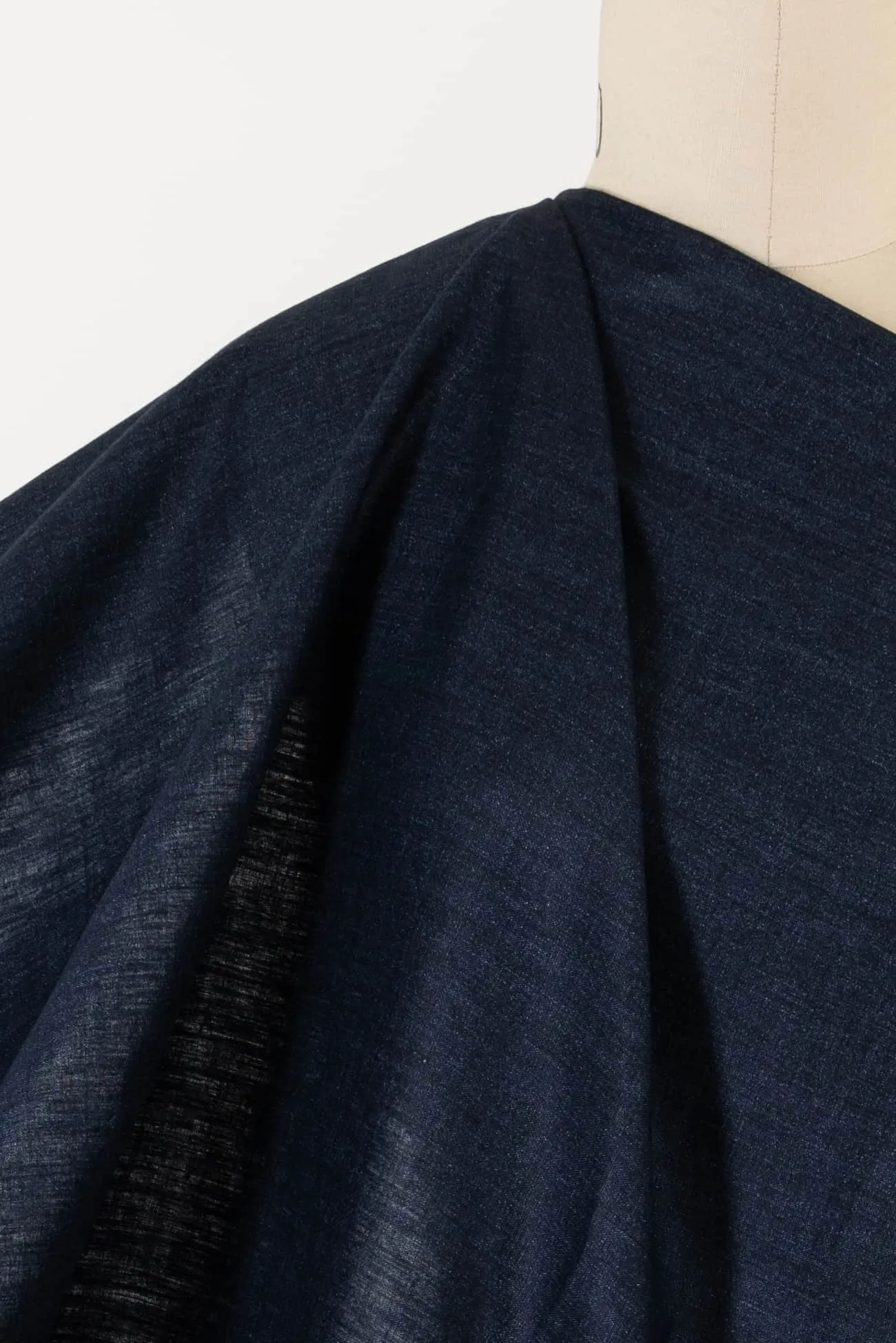 Midnight Indigo Hanky Linen Woven