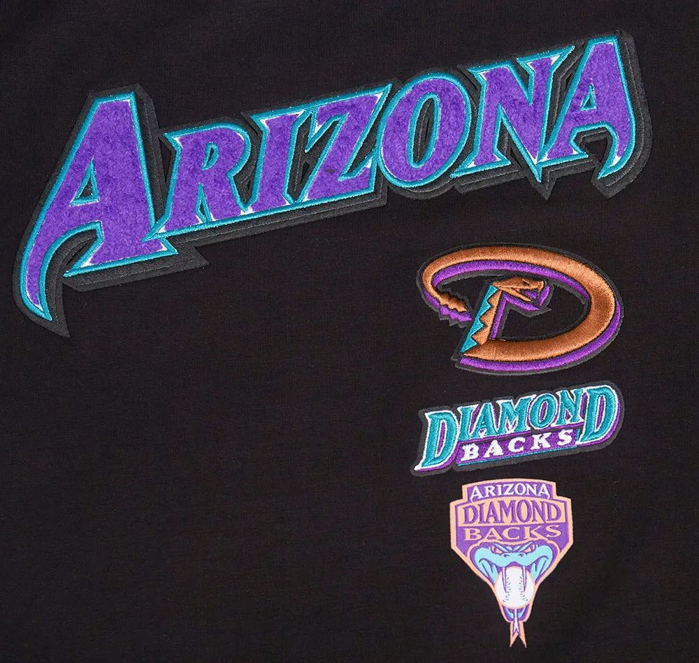 MLB ARIZONA DIAMONDBACKS RETRO CLASSIC WOMEN'S BOXY TEE (BLACK)