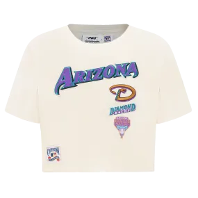 MLB ARIZONA DIAMONDBACKS RETRO CLASSIC WOMEN'S BOXY TEE (EGGSHELL)