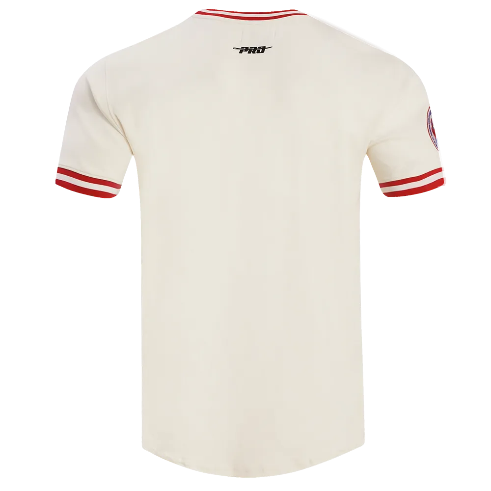 MLB ATLANTA BRAVES RETRO CLASSIC MEN'S TOP (EGGSHELL/ RED)