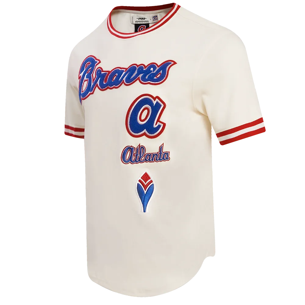 MLB ATLANTA BRAVES RETRO CLASSIC MEN'S TOP (EGGSHELL/ RED)