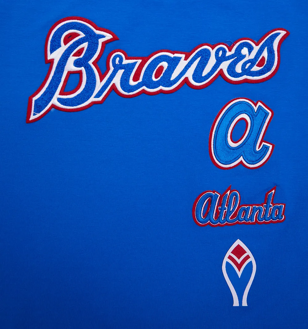 MLB ATLANTA BRAVES RETRO CLASSIC WOMEN'S BOXY TEE (ROYAL BLUE)