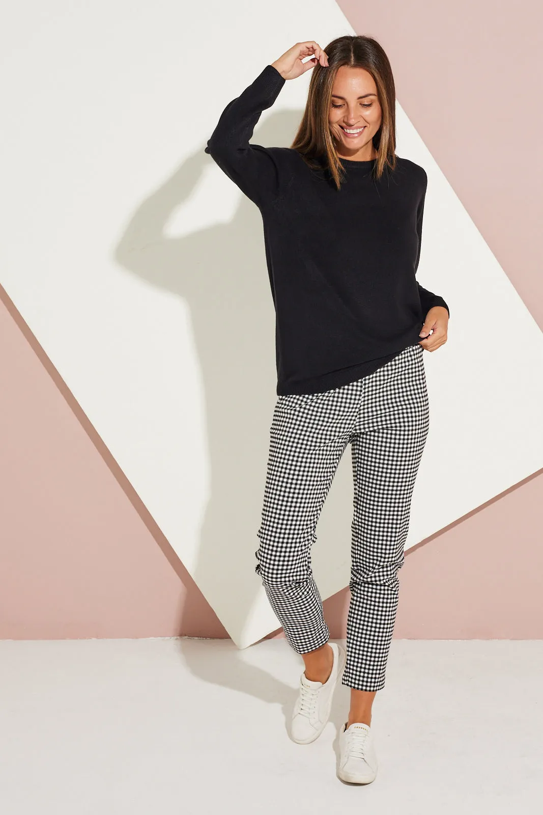 Moira Pants - Black/White Gingham