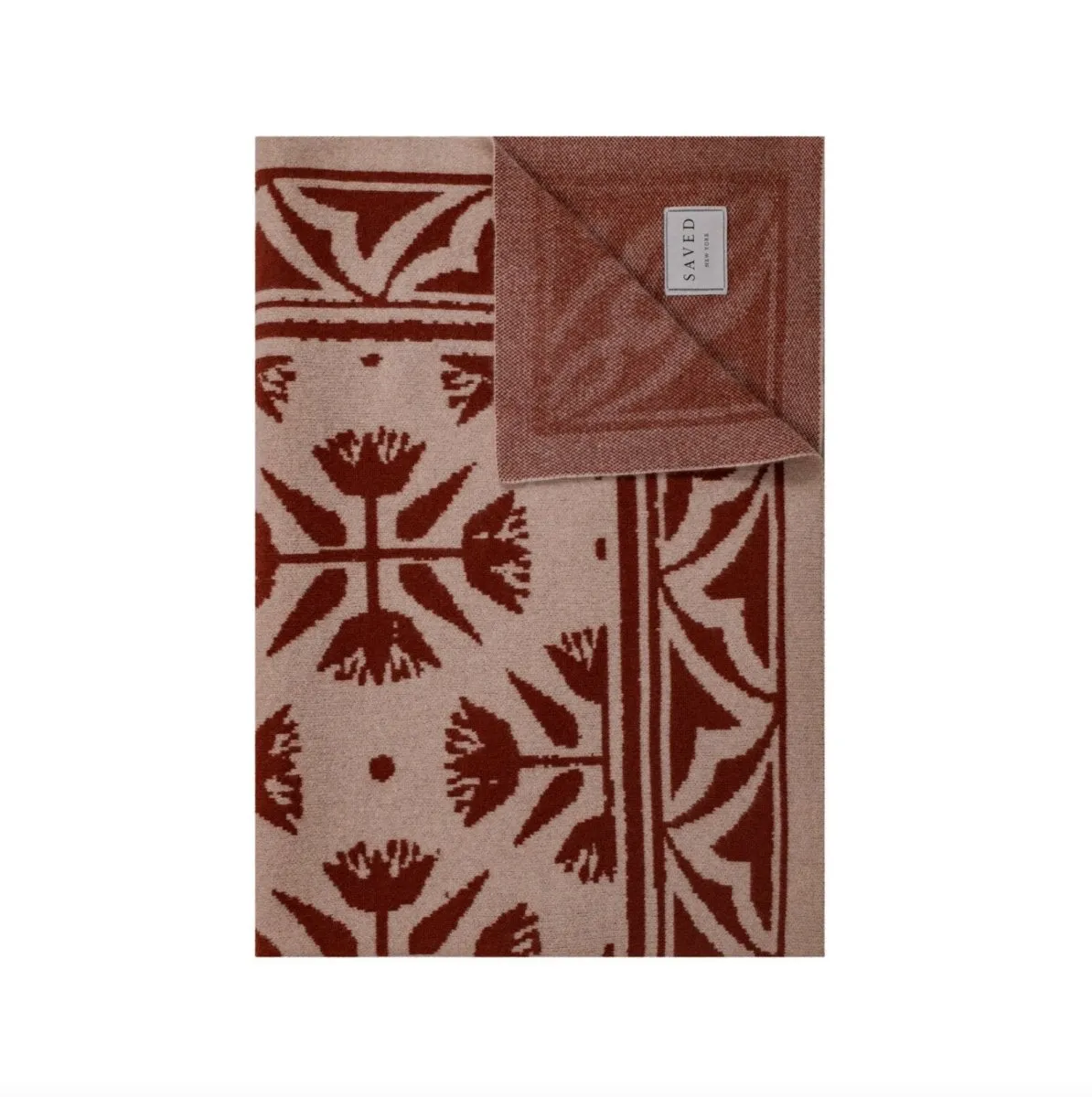 Monaco Garnet Cashmere Blankets by Saved New York