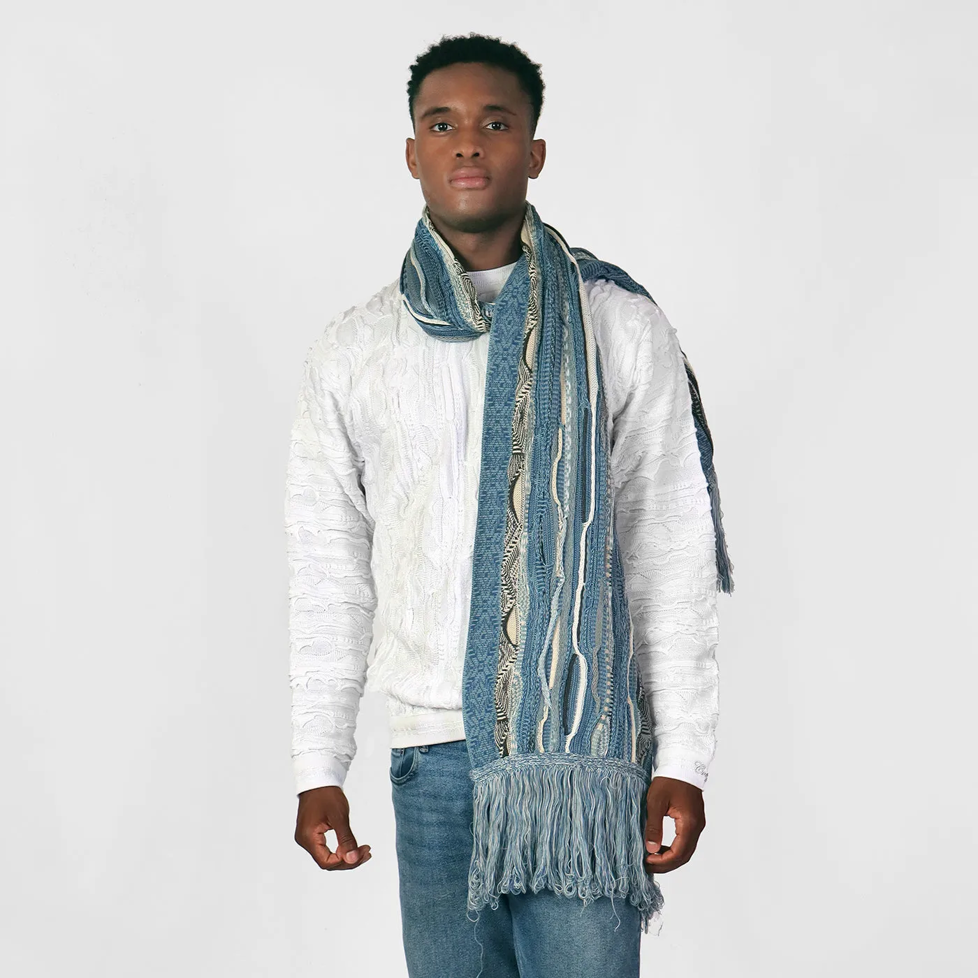 New - Pacific Blues Sweater Knit Scarf