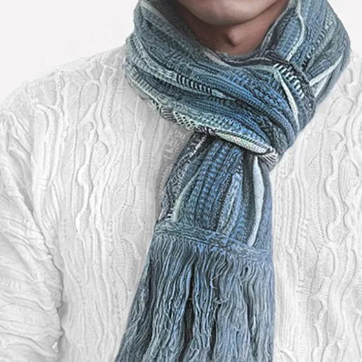 New - Pacific Blues Sweater Knit Scarf