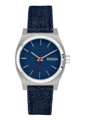 Nixon-WATCHES Medium Time Teller Denim - SILVER/INDIGO/DENIM