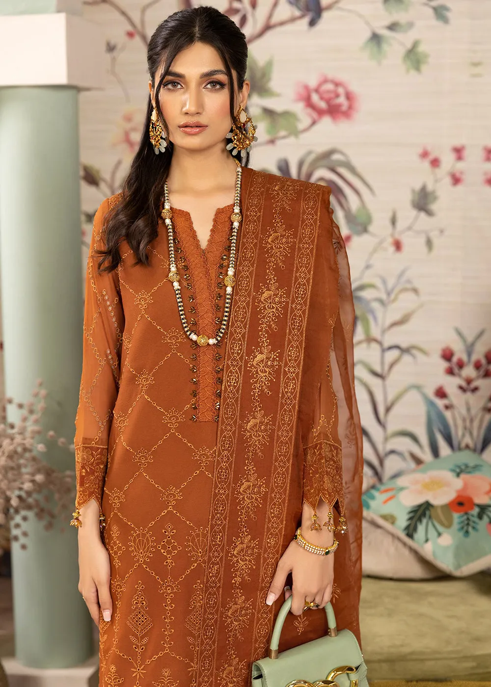 Orange Formal Suit - Alizeh - Dhaagay Formals '23 - V02D05 - Larisa