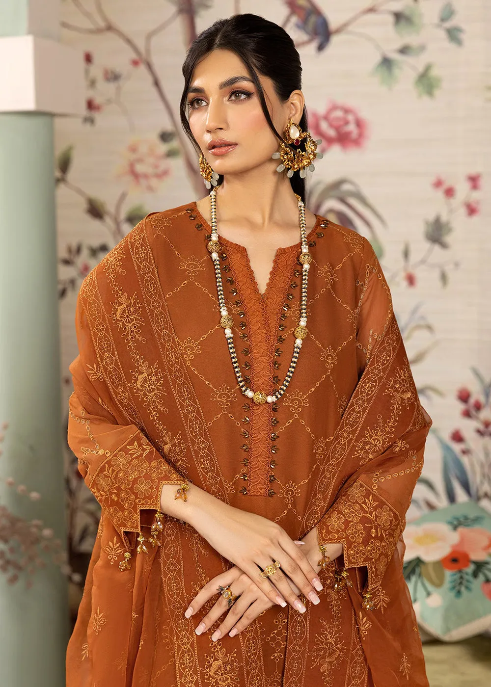 Orange Formal Suit - Alizeh - Dhaagay Formals '23 - V02D05 - Larisa