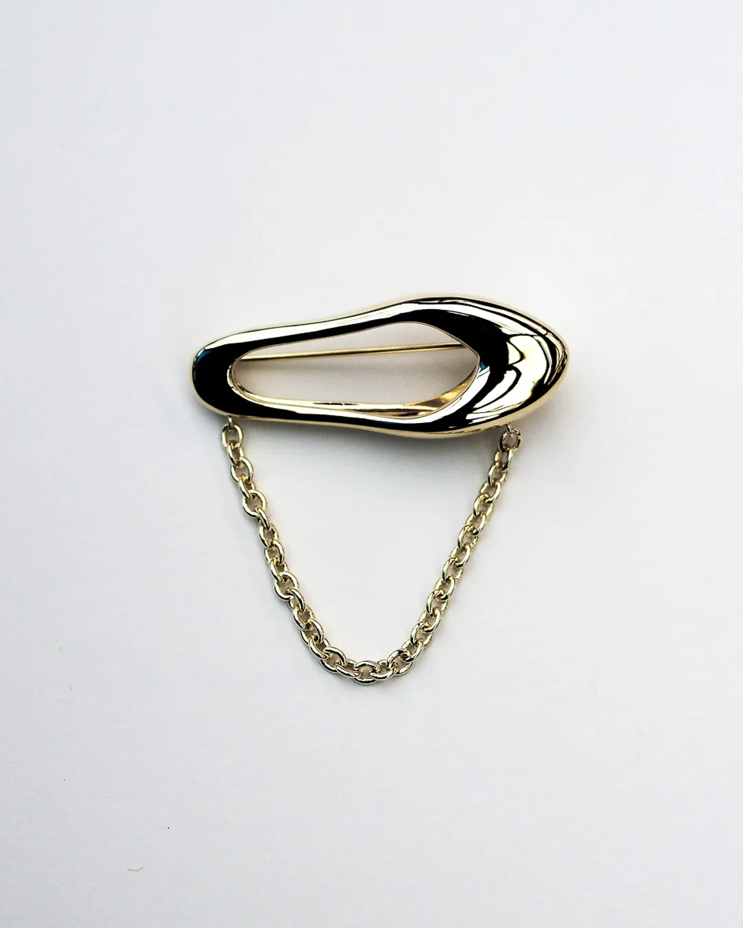 Organic Link Brooch   Chain