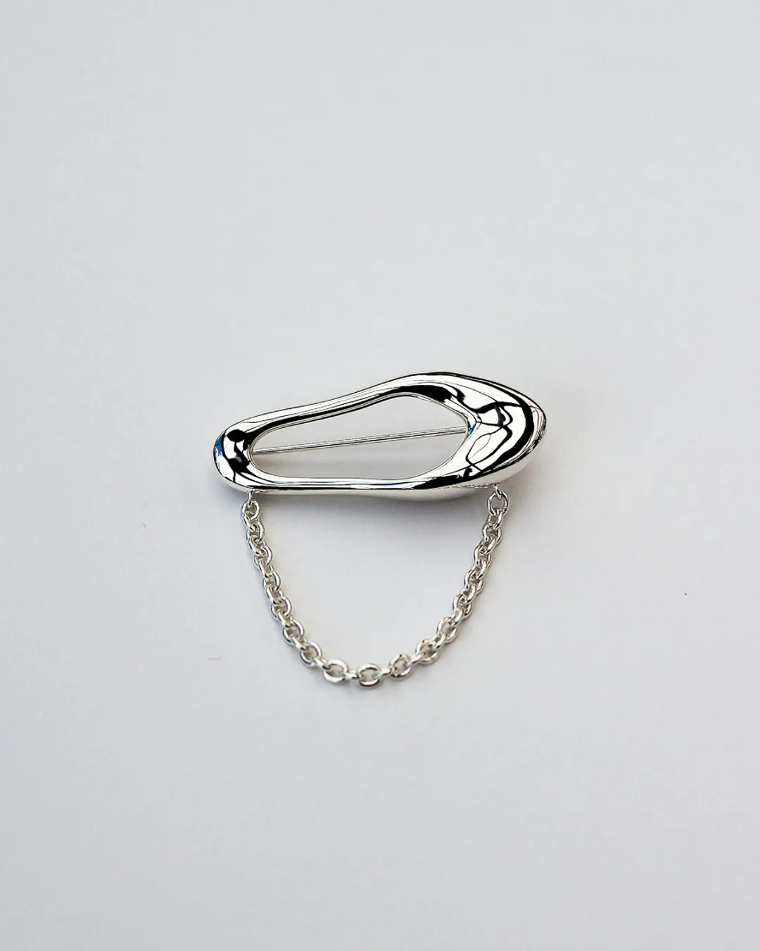 Organic Link Brooch   Chain