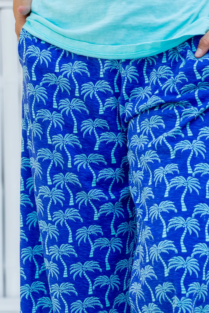 Palm Tree Cotton Pants