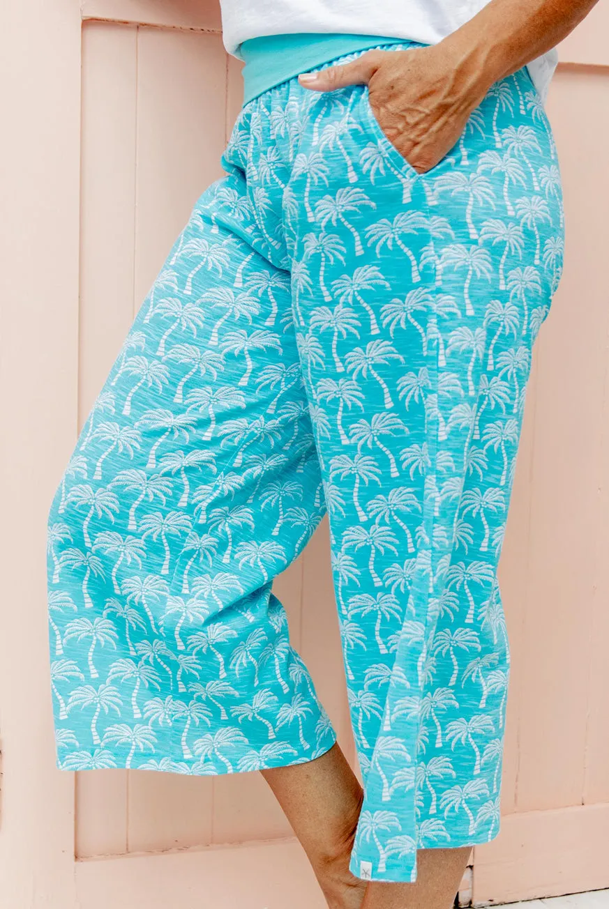 Palm Tree Cotton Pants