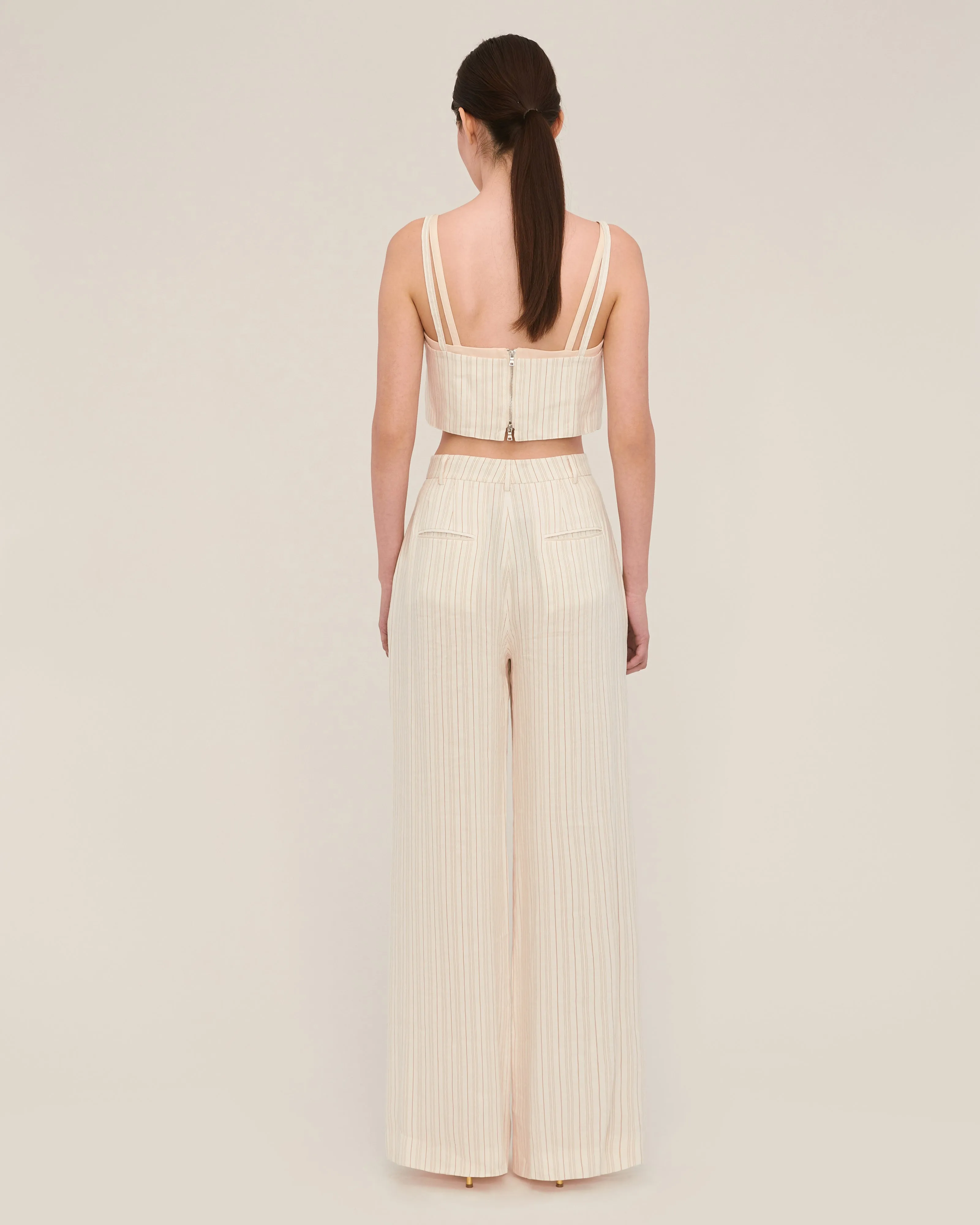 Palmer High Waist Stripe Trouser