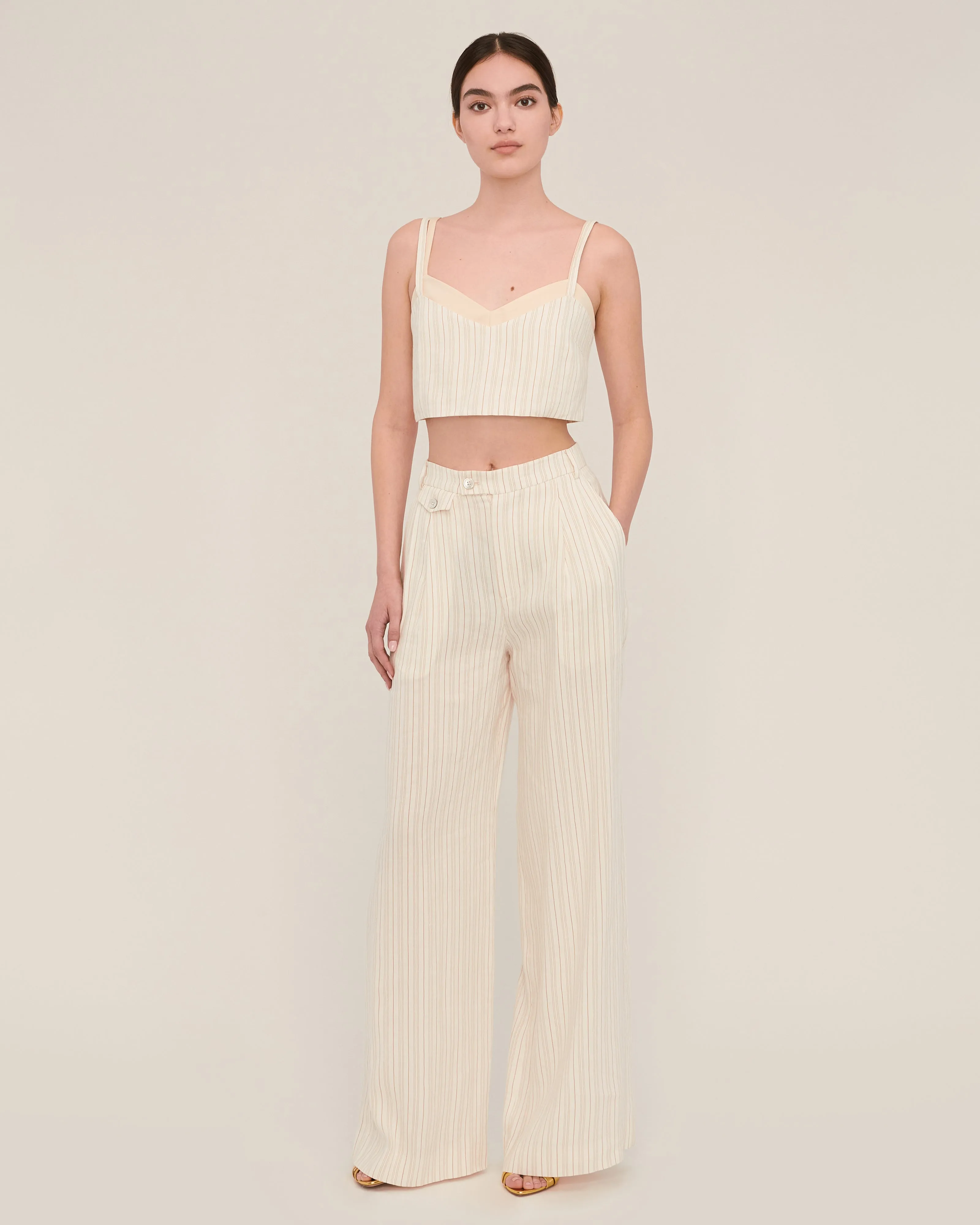 Palmer High Waist Stripe Trouser