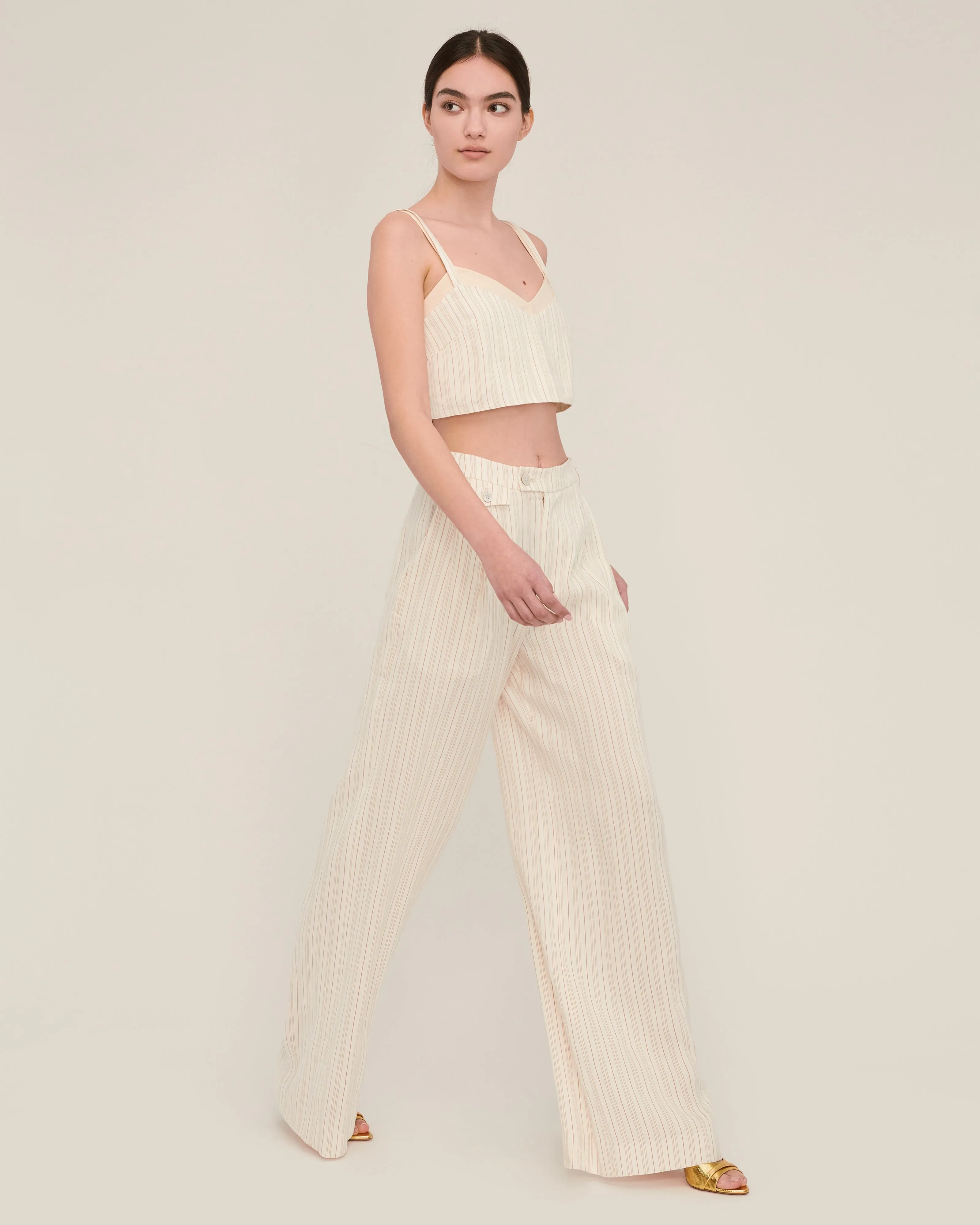 Palmer High Waist Stripe Trouser