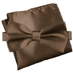 Persian Bronze [Silky Smooth] - Bow Tie and Pocket Square Matching Set