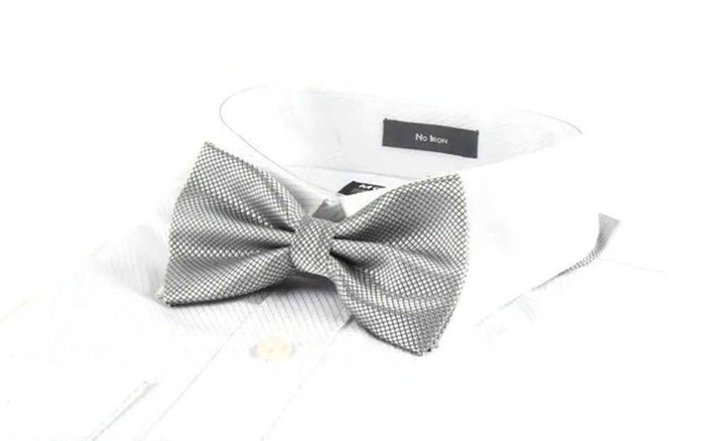 Platinum Grey [Diamond Shape Print] - Bow Tie and Pocket Square Matching Set