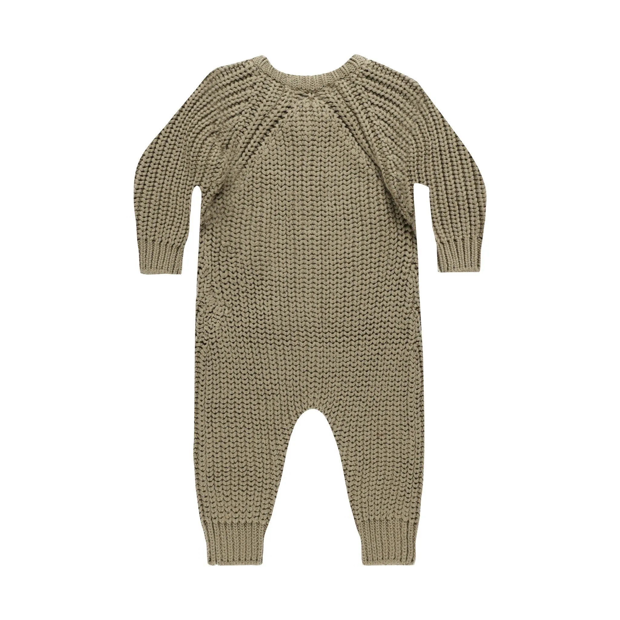 Quincy Mae - Organic Chunky Knit Jumpsuit - Olive