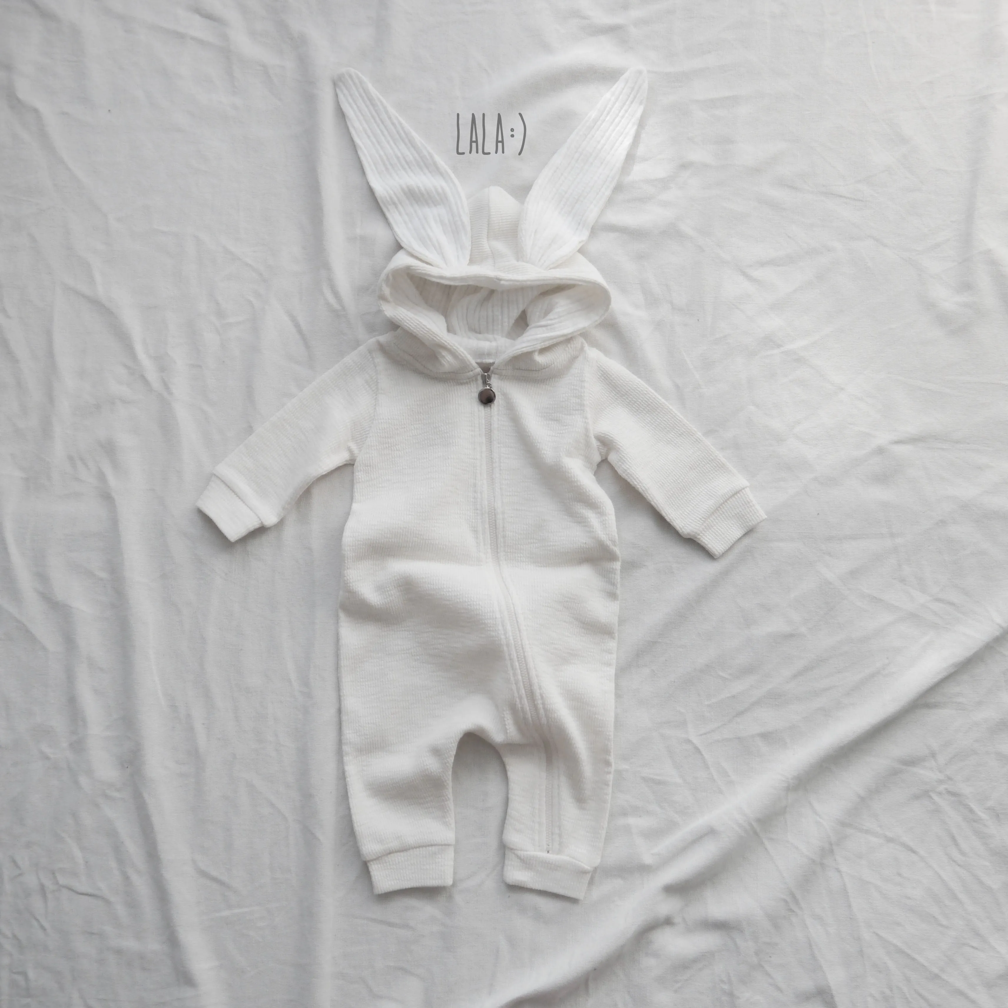 Rabbit Hood Jumpsuit (Ivory)