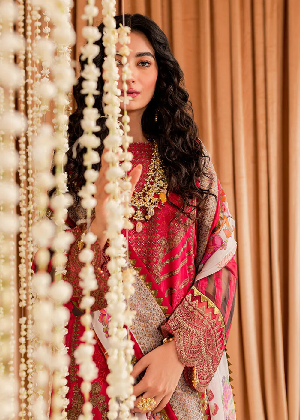 Red Chiffon Suit - Vasal Formals ’23 By Charizma | VSL-03