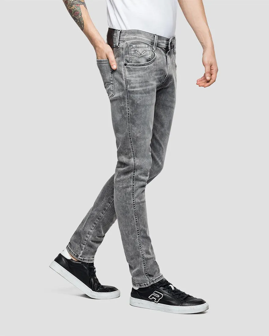 REPLAY M91466107B STONE GREY ANBASS HYPERFLEX JEANS