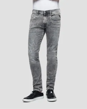 REPLAY M91466107B STONE GREY ANBASS HYPERFLEX JEANS