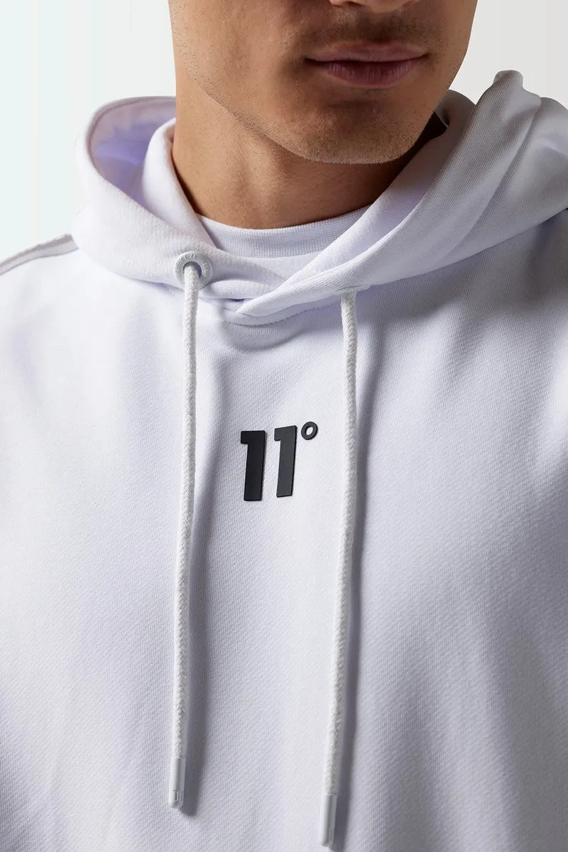 Retro Taped Hoodie - White