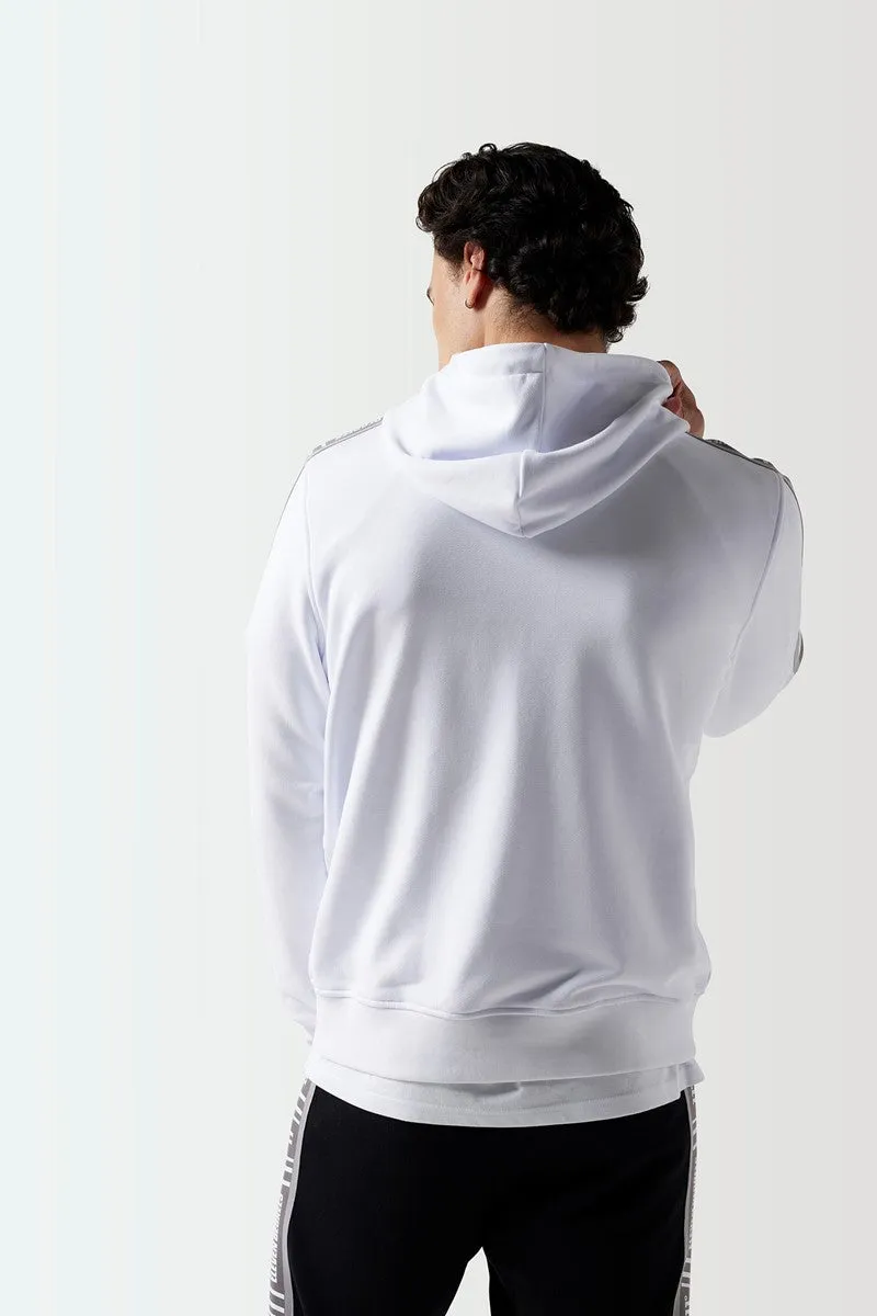 Retro Taped Hoodie - White