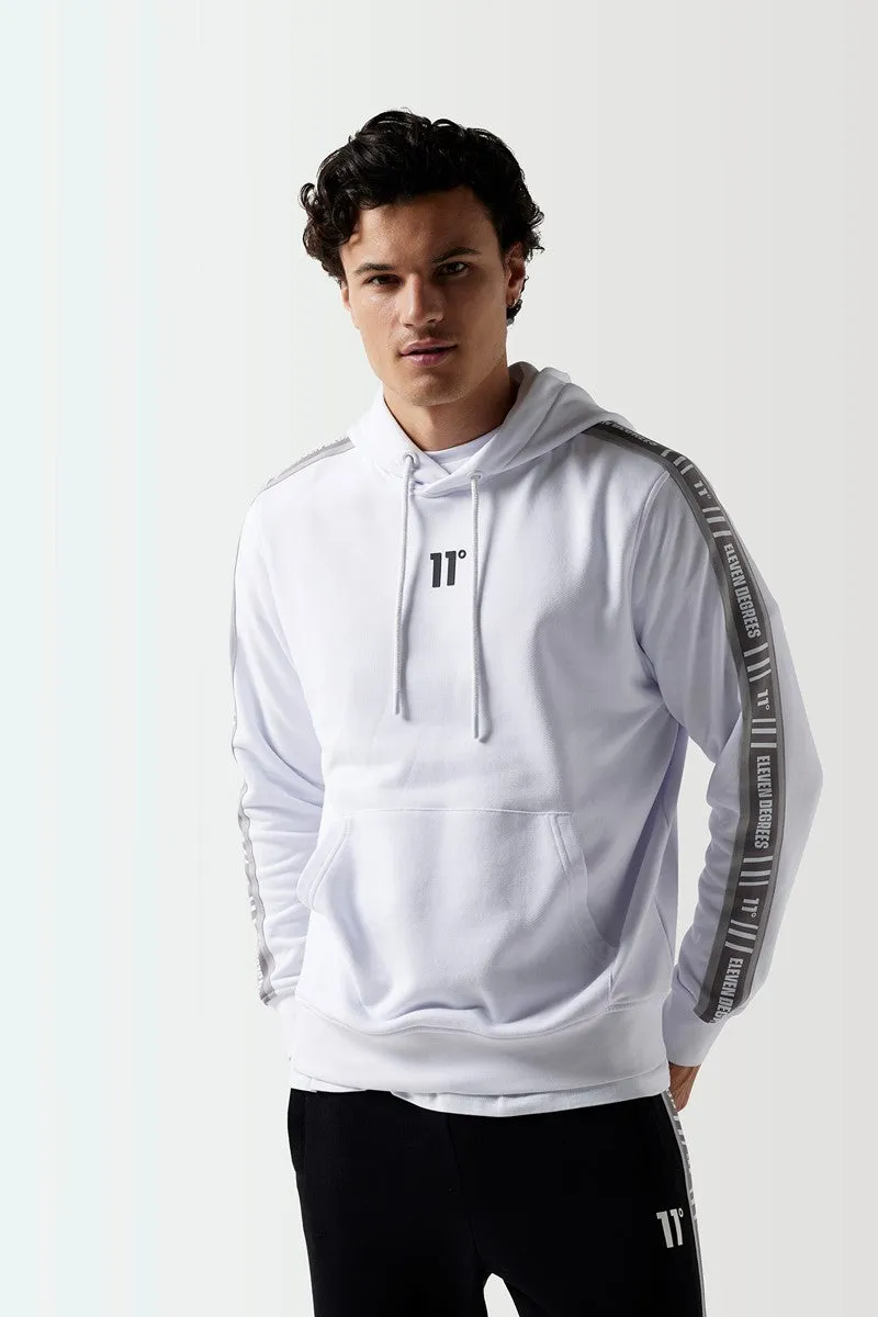 Retro Taped Hoodie - White