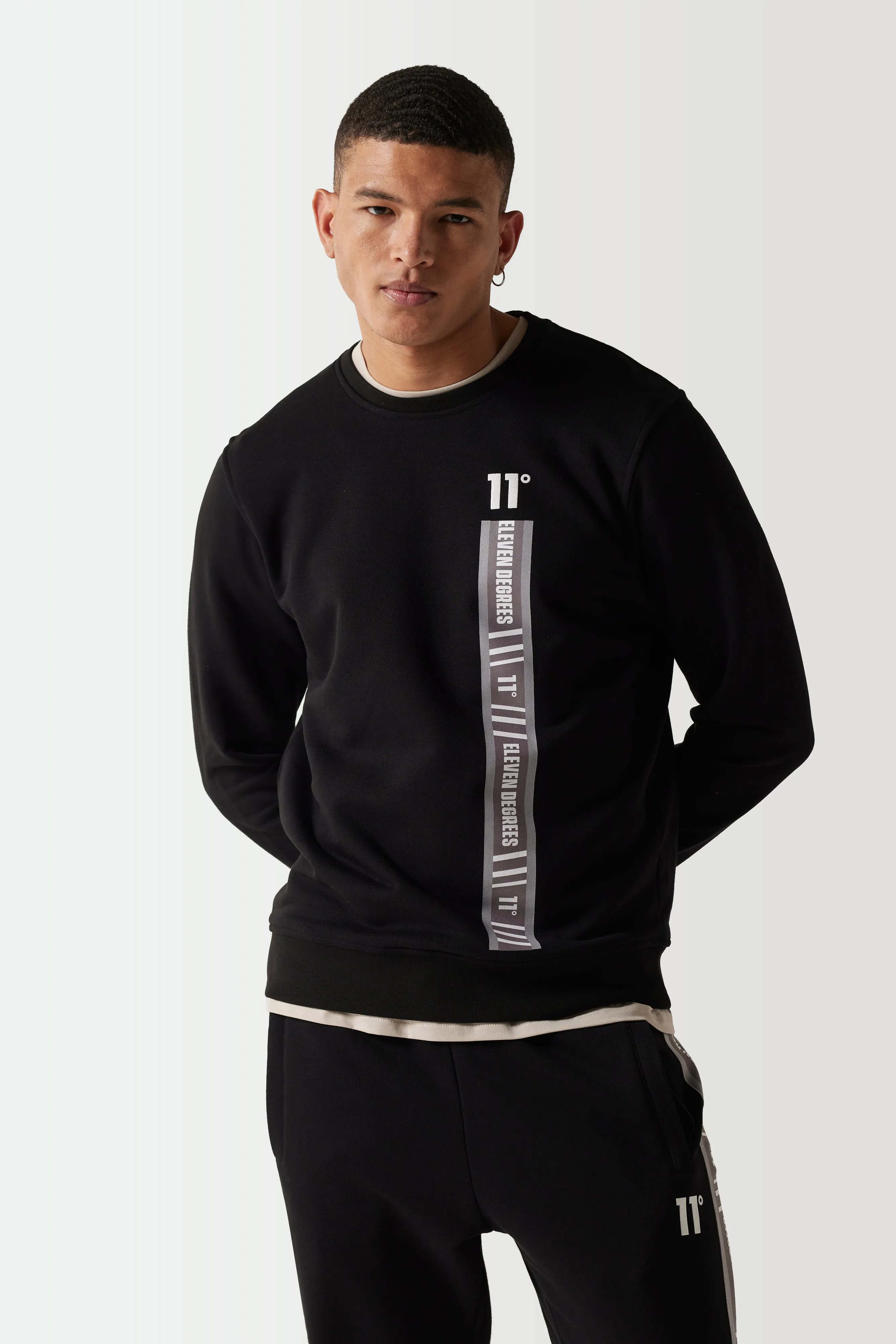 Retro Taped Sweatshirt - Black