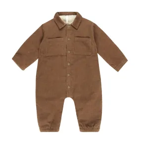 Rylee   Cru - Cord Baby Jumpsuit - Saddle