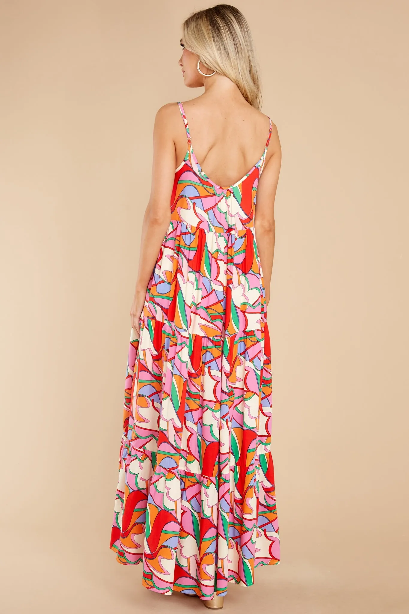 She's The Reason Pink Multi Print Maxi Dress